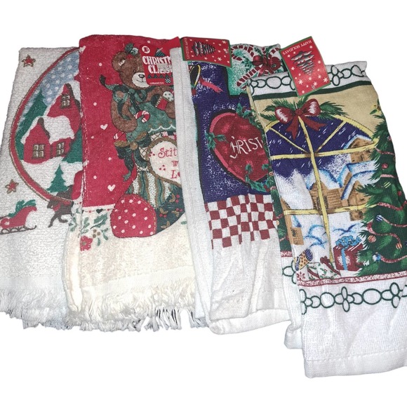 NEW WITH TAGS - Holiday Christmas Kitchen & bathroom Towels Santa Diffuser - Picture 4 of 8